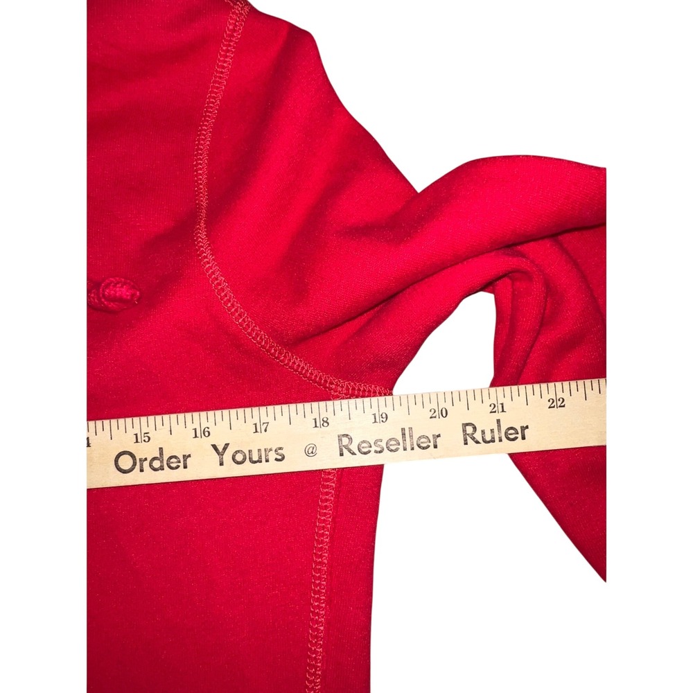 Vintage Hollister California Womens Red Full Zip Hoodie Fleece Large - Picture 8 of 13